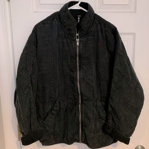 Free People Denim Quilted Dolman Black